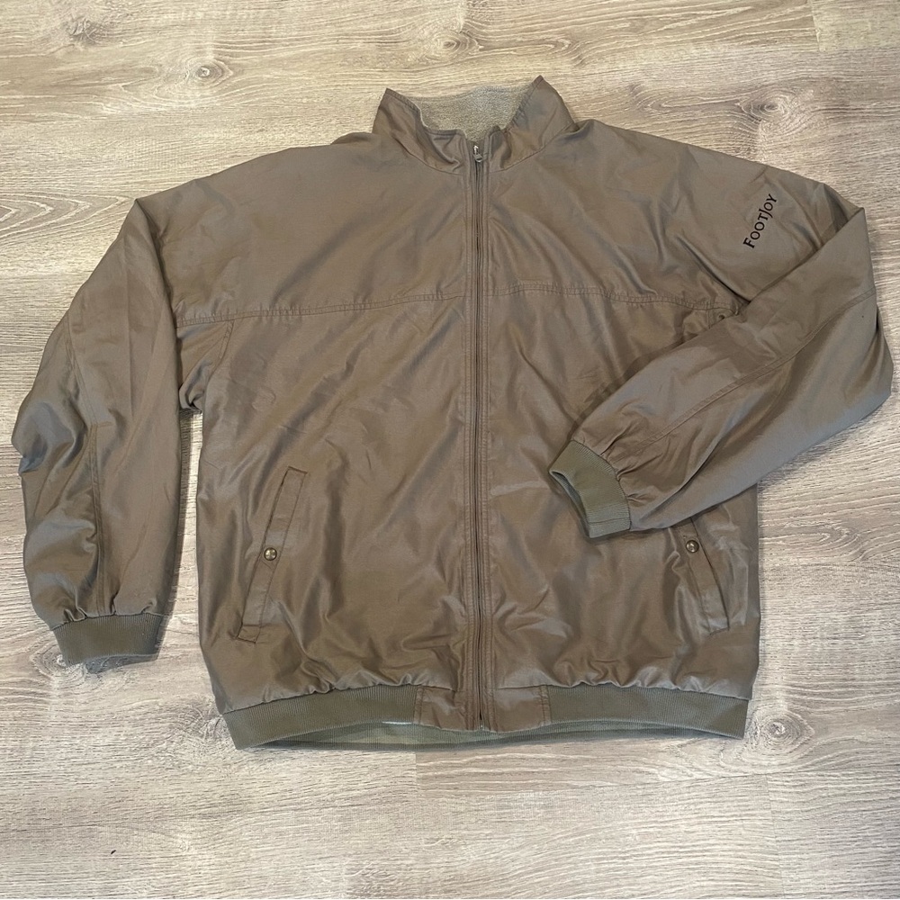 FootJoy Reversible Windbreaker Jacket XXL Fleece Lined Golf Outerwear